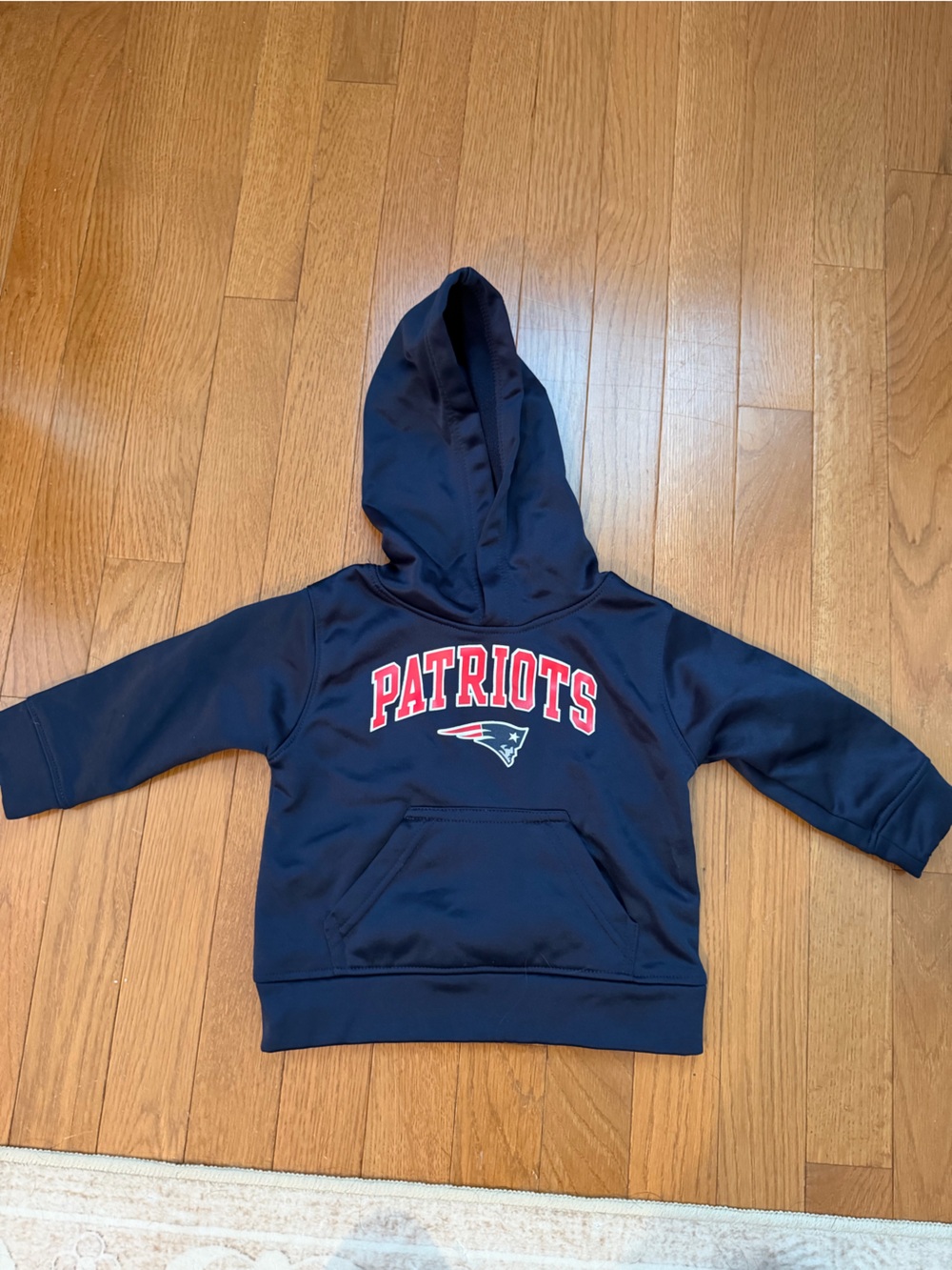 Team Apparel Navy Patriots Kids Hoodie with Red and White Logo